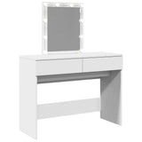 Dressing Table with LED White 100x40x130 cm 848192