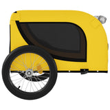 Pet Bike Trailer Yellow and Black Oxford Fabric and Iron 94008