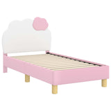 Toddler Bed Frame with Headboard Pink 70 x 140 cm PU 42011014