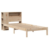 Bookcase Bed without Mattress 90x190 cm Single Solid Wood Pine 3321561