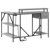 Desk with Drawer Grey Sonoma 120 x 79 x 86.5 cm Engineered Wood 859403