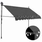 Manual Retractable Awning with LED 250 cm Anthracite 145865