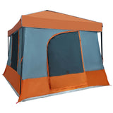 Camping Tent Set 2 pcs Grey and Orange Taffeta and Fabric 3337179