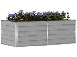 Planter Light Grey 160 x 80 x 75 cm Steel 42018141