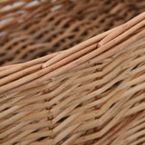 Firewood Basket with Carrying Handles 88x57x34 cm Natural Willow 286984