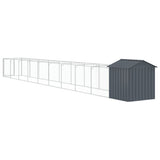 Dog House with Roof Anthracite 117x1017x123 cm Galvanised Steel 3189062