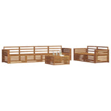 Outdoor Sofa Set 7 pcs Natural Solid Acacia Wood 3373064