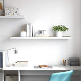 Floating Wall Shelf Oak and White 120x23.5x3.8 cm MDF 326585