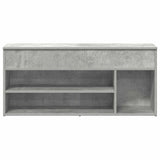 ZNTS Shoe Bench Concrete Grey 102x30.5x45 cm Engineered Wood 859139