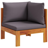 Garden Sofa Corner with Cushions Solid Wood Acacia 367628