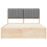 Bed Frame with Upholstered Headboard Light Grey 135 x 190 cm 3398239