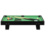 3 Feet Mini Pool Table 92x52x19 cm Black and Green 92500