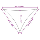 Sun Shade Sail Dark Green 7x5x5 m 100% Polyester Oxford 42002284