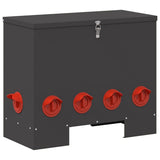 Chicken Feeder 2 pcs Black 60.5 x 29 x 51 cm Cold-Rolled Steel 879978