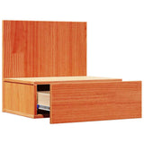 Bedside Table 2 pcs Wax Brown 42 x 32.5 x 40 cm Solid pine wood 873498