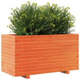Garden Planter Wax Brown 90x40x49.5 cm Solid Wood Pine 847375