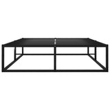 Bed Frame Black Metal 120x200 cm Bed Frame Rectangular Modern 324787