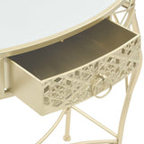 Side Table French Style Metal 82x39x76 cm Gold 245936