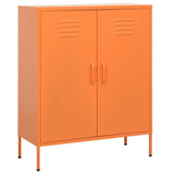 Storage Cabinet Orange Steel Medium Storage Cabinet Rectangular 336165