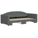 Daybed with Trundle without Mattress Dark Grey 90x190 cm Single 3197258