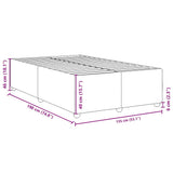 Bed Frame without Mattress Black Double Fabric 3284767