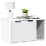 Cat Litter Box Enclosure White 80x50x45 cm Engineered Wood 857733