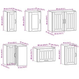 11 Piece Kitchen Cabinet Set "Lucca" White Engineered Wood 3314951