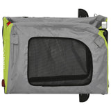 Pet Bike Trailer Green and Grey Oxford Fabric and Iron 93857