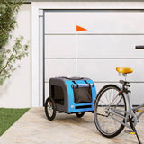 Pet Bike Trailer Blue and Grey Oxford Fabric and Iron 93834