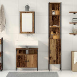 Bathroom Furniture Set with Door 3 pcs Old wood Engineered wood 3332555