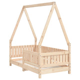 Kids Bed Frame 70x140 cm Solid Wood Pine 834501