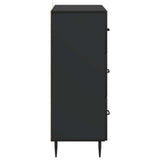 Drawer Cabinet Black 66 x 34.5 x 89.5 cm Engineered Wood 894836
