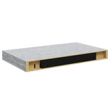 Floating Wall Shelves 4 pcs Concrete Grey 40x23x3.8 cm MDF 326593