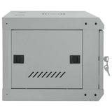 Network Cabinet with Storage Grey 60 x 35 x 28 cm Steel 42017633