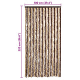 Insect Curtain Beige and Light Brown 100x220 cm Chenille 240572