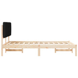 Bed Frame with Upholstered Headboard Black 120 x 190 cm 878066