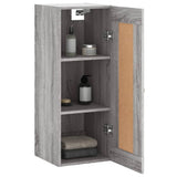 Wall Mounted Cabinet Grey Sonoma 34.5x34x90 cm Engineered Wood 830482