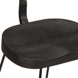Bar Stools 2 pcs Black 49x43x79 cm Solid Wood Mango 4013517