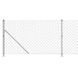 Chain Link Fence with Flange Silver 0.8x25 m 154040