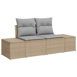 Garden Sofa Set with Storage 8 pcs Beige Poly rattan 3358667