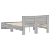 Bed Frame Grey Sonoma Engineered wood and plywood Double 3207614