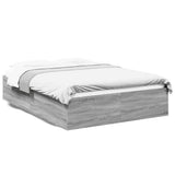 Bed Frame without Mattress Grey Sonoma 135x190 cm Double 3281040