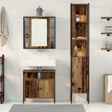 Bathroom Furniture Set with Door 3 pcs Old Wood Engineered Wood 3332549