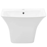 Basin White 53 x 44 x 37 cm Glazed Ceramic 143015
