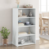 Highboard White 70x41x124 cm Engineered Wood 846404
