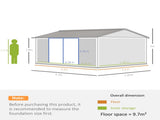 14 x 8ft Outdoor Garden Metal Storage Shed with Lockable Door, Tool Storage Box for Garden, Patio T3398P318660