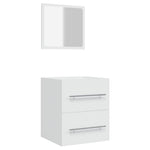 Bathroom Cabinet with Mirror White 41x38.5x48 cm Engineered Wood 804818