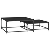 Nesting Coffee Tables 2 pcs Black Engineered Wood 832818