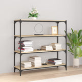 Book Cabinet Sonoma Oak 100x33x100 cm Engineered Wood and Steel 819358