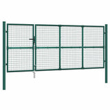 Mesh Garden Gate Green 350x125 cm Galvanised Steel 154534